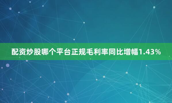 配资炒股哪个平台正规毛利率同比增幅1.43%